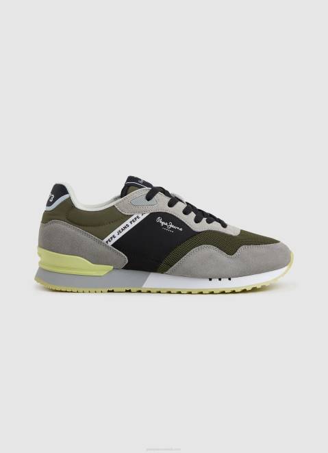 Pepe Jeans London One Combined Sneakers Men Khaki Green Z22X1223