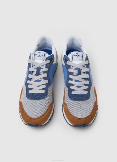 Pepe Jeans London One Combined Sneakers Men Ocean Z22X1224