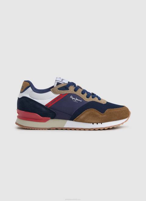 Pepe Jeans London One Combined Sneakers Men Tan Z22X1168