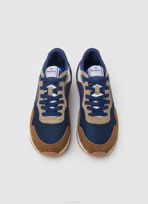 Pepe Jeans London One Combined Sneakers Men Tan Z22X1168