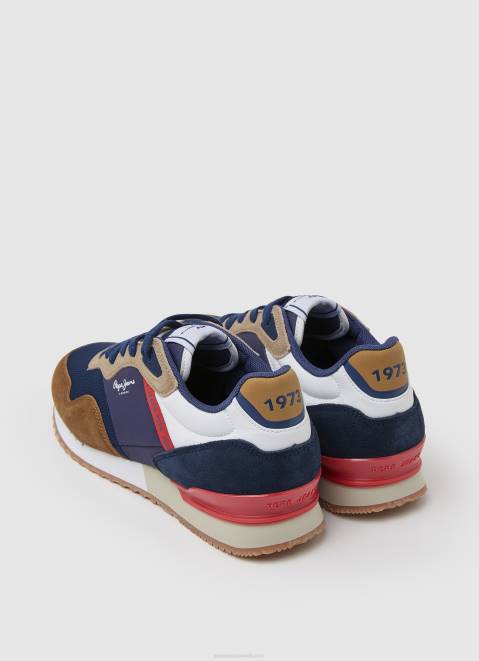 Pepe Jeans London One Combined Sneakers Men Tan Z22X1168
