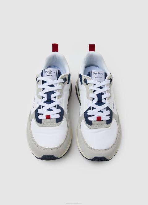 Pepe Jeans London Pro Combined Sneakers Men Factory White Z22X1229