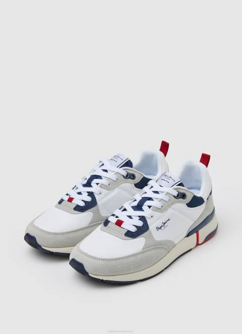 Pepe Jeans London Pro Combined Sneakers Men Factory White Z22X1229