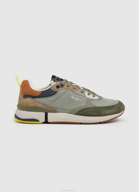 Pepe Jeans London Pro Combined Sneakers Men Khaki Green Z22X1188