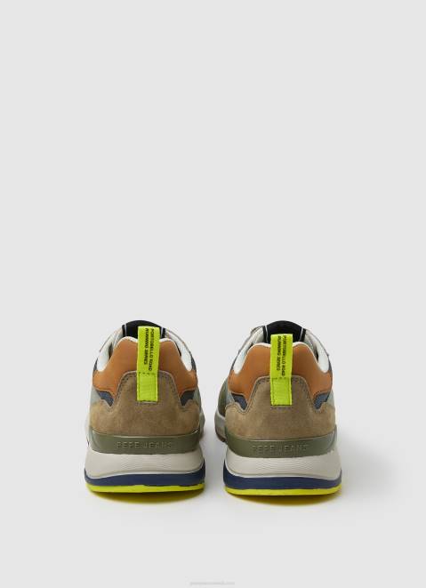 Pepe Jeans London Pro Combined Sneakers Men Khaki Green Z22X1188