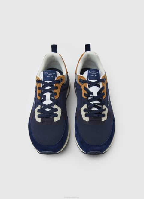 Pepe Jeans London Pro Combined Sneakers Men Ocean Z22X1228
