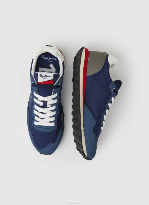 Pepe Jeans Natch Male Retro Sneakers Men Navy Z22X1235