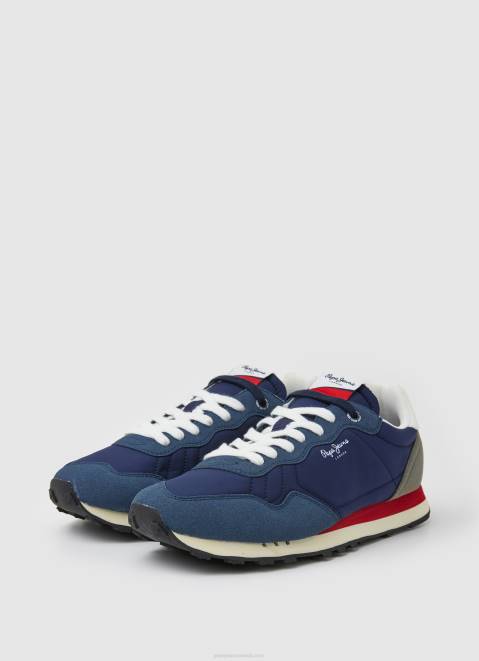 Pepe Jeans Natch Male Retro Sneakers Men Navy Z22X1235