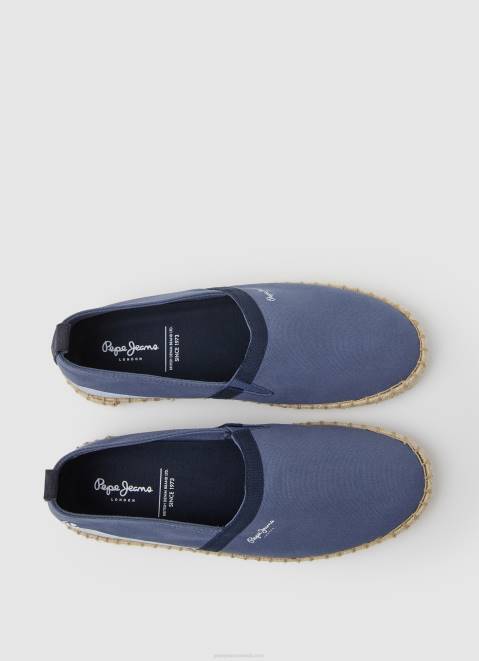 Pepe Jeans Slip On Tourist Camp Sneakers Men Ocean Z22X1251