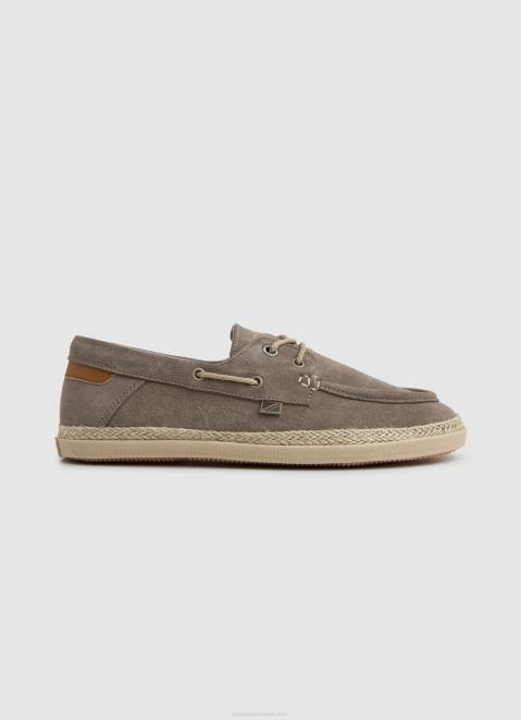 Pepe Jeans Suede Boat Sneakers Men Dark Stone Z22X1194