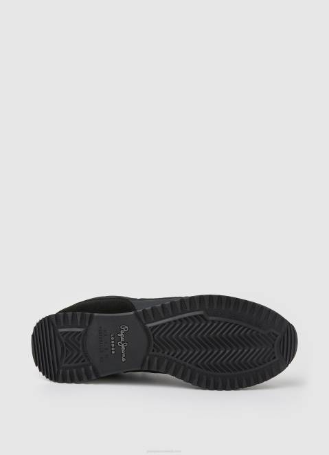 Pepe Jeans Tour Club Combined Sneakers Men Black Z22X1197