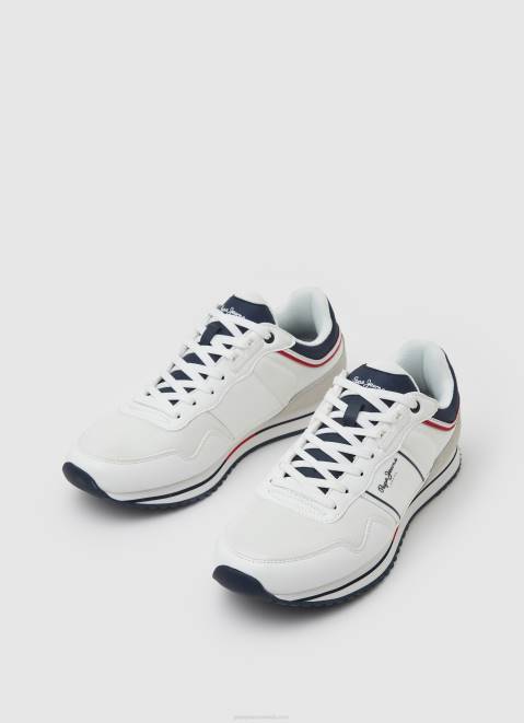 Pepe Jeans Tour Club Combined Sneakers Men White Z22X1178
