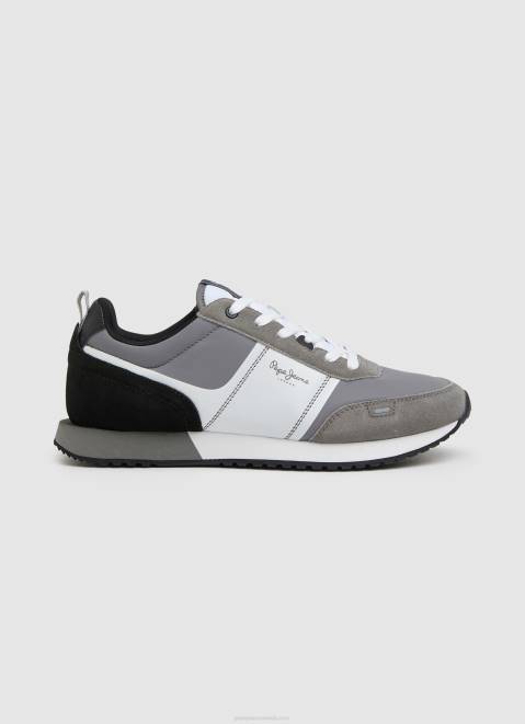 Pepe Jeans Tour Transfer Combined Sneakers Men Grey Z22X1210