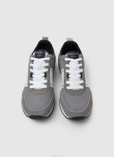 Pepe Jeans Tour Transfer Combined Sneakers Men Grey Z22X1210