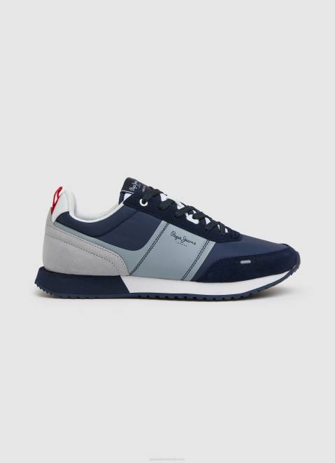 Pepe Jeans Tour Transfer Combined Sneakers Men Navy Z22X1209