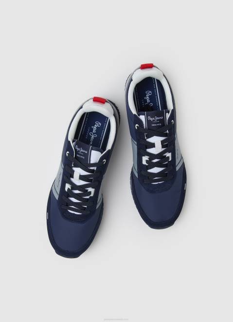 Pepe Jeans Tour Transfer Combined Sneakers Men Navy Z22X1209