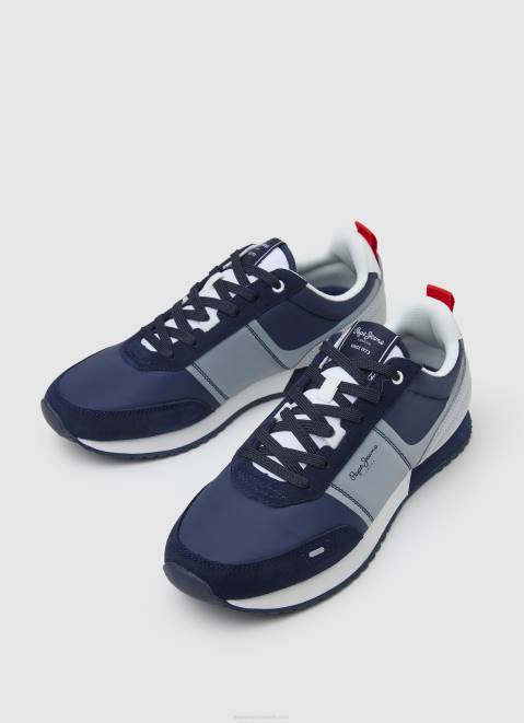 Pepe Jeans Tour Transfer Combined Sneakers Men Navy Z22X1209