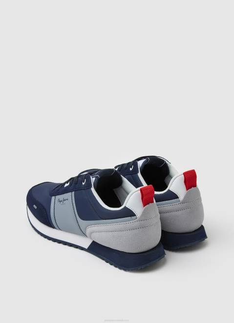 Pepe Jeans Tour Transfer Combined Sneakers Men Navy Z22X1209