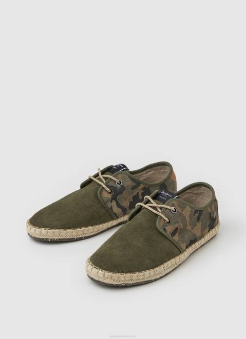Pepe Jeans Tourist Claic Blucher Sneakers Men Khaki Green Z22X1249