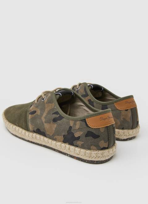 Pepe Jeans Tourist Claic Blucher Sneakers Men Khaki Green Z22X1249