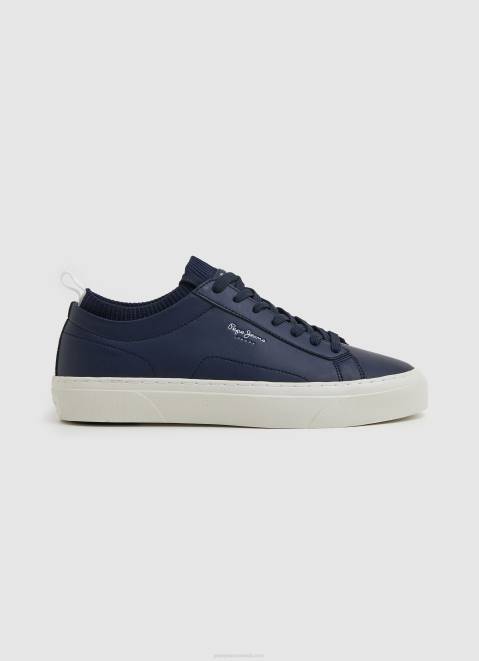 Pepe Jeans Yogi Leather Sock Sneakers Men Navy Z22X1222