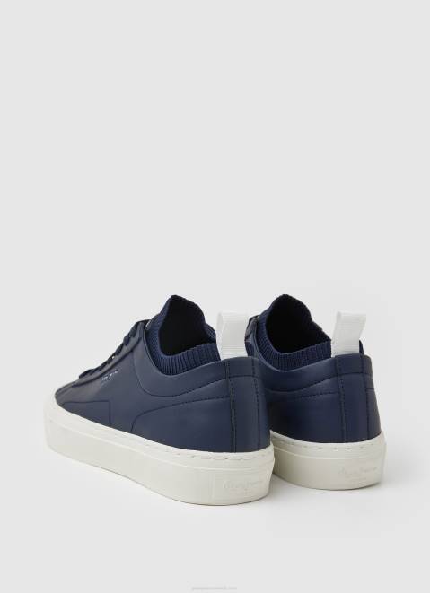 Pepe Jeans Yogi Leather Sock Sneakers Men Navy Z22X1222