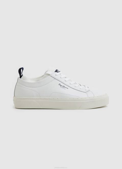 Pepe Jeans Yogi Leather Sock Sneakers Men White Z22X1190