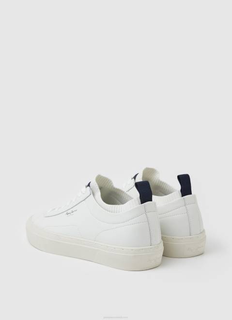 Pepe Jeans Yogi Leather Sock Sneakers Men White Z22X1190