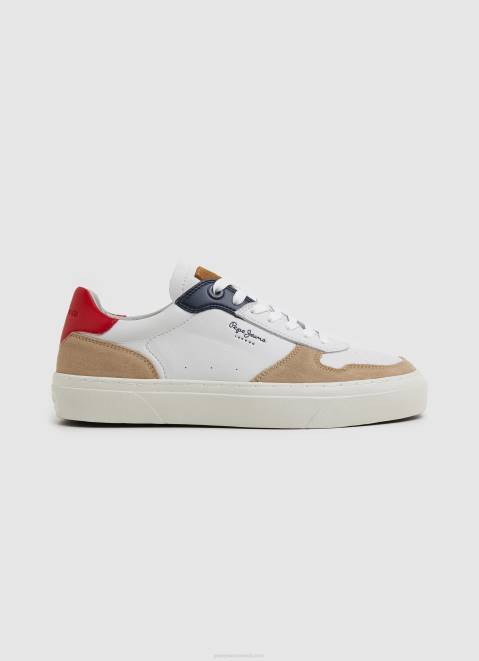 Pepe Jeans Yogi Street Leather Sneakers Men Tan Z22X1170