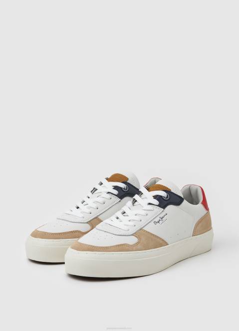 Pepe Jeans Yogi Street Leather Sneakers Men Tan Z22X1170