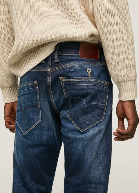 Pepe Jeans Spike Midrise Regular Fit Jeans Men Denim Z22X805