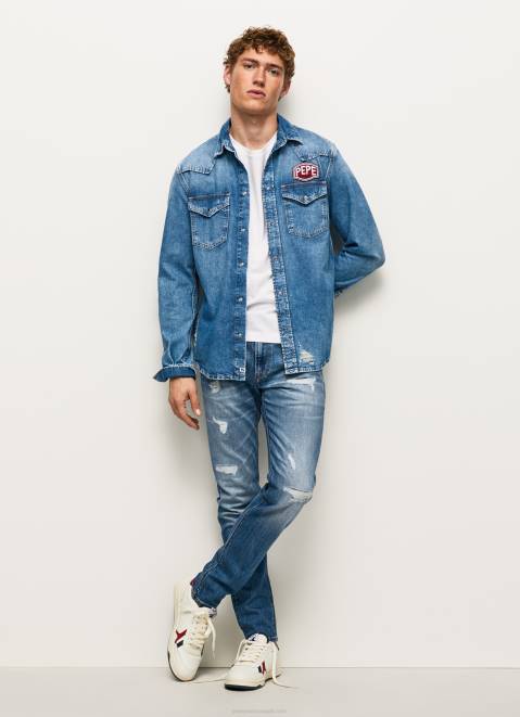 Pepe Jeans Stanley Midrise Regular Fit Jeans Men Denim Z22X808