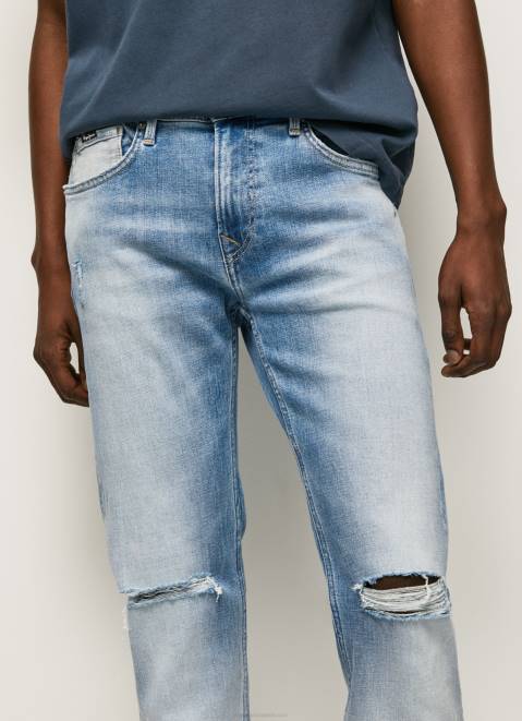 Pepe Jeans Hatch Regular Midrise Slim Fit Jeans Men Denim Z22X796
