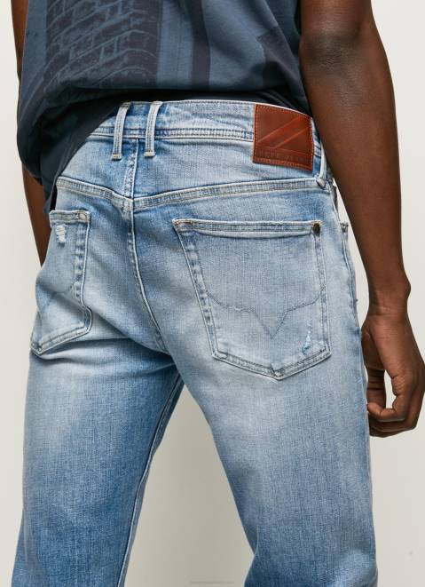 Pepe Jeans Hatch Regular Midrise Slim Fit Jeans Men Denim Z22X796