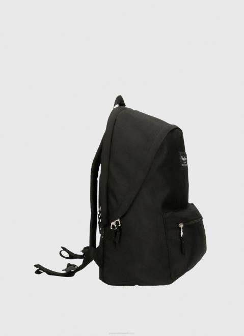 Pepe Jeans Aris Double Zip Performance Backpack Women Black Z22X752