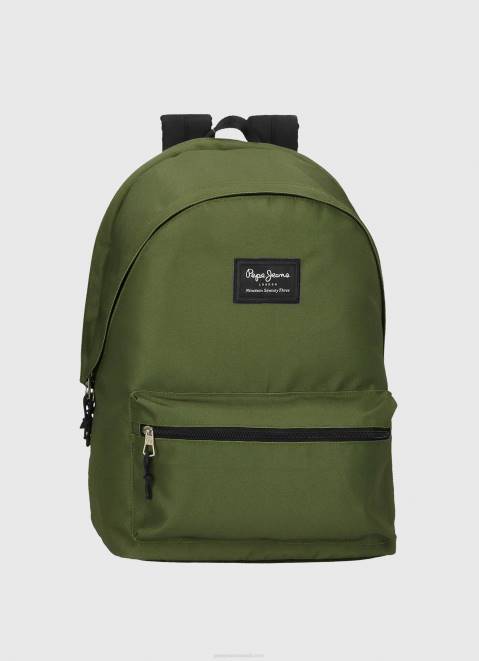 Pepe Jeans Aris Double Zip Performance Backpack Women Dark Green Z22X753