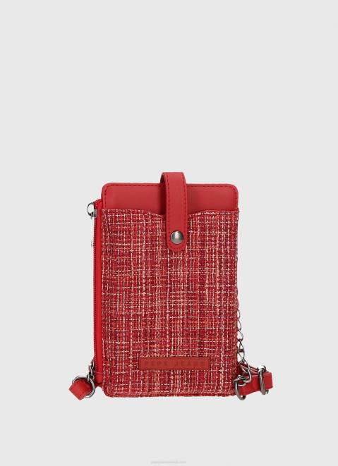 Pepe Jeans Checkered Mobile Bag Women Studio Red Z22X728