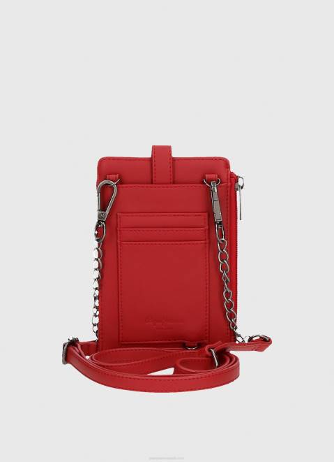 Pepe Jeans Checkered Mobile Bag Women Studio Red Z22X728