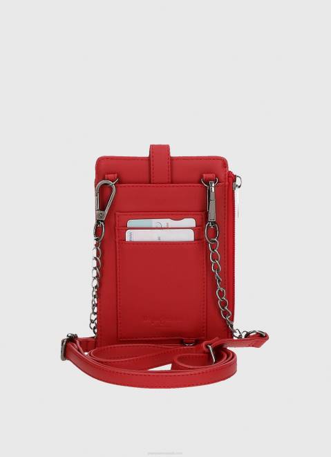 Pepe Jeans Checkered Mobile Bag Women Studio Red Z22X728