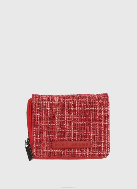 Pepe Jeans Checkered Wallet Women Studio Red Z22X729