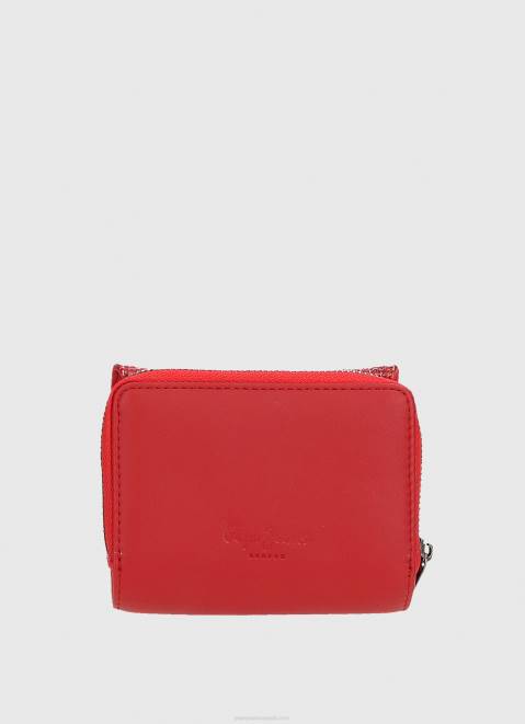 Pepe Jeans Checkered Wallet Women Studio Red Z22X729