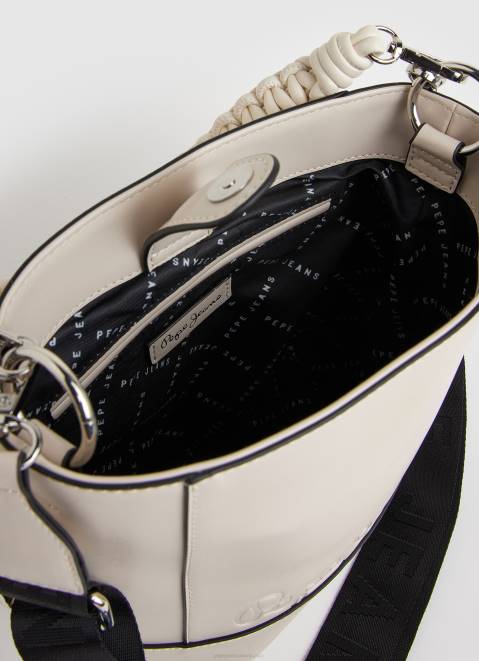 Pepe Jeans Double-Handled Bucket Bag Women Buttermilk Z22X731