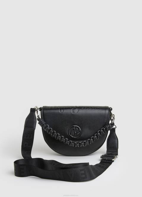 Pepe Jeans Double-Handled Crossbody Bag Women Black Z22X733