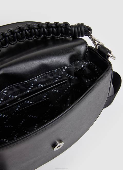 Pepe Jeans Double-Handled Crossbody Bag Women Black Z22X733