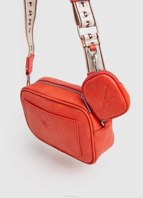Pepe Jeans Embossed Logo Maxi Crossbody Bag Women Peach Z22X715