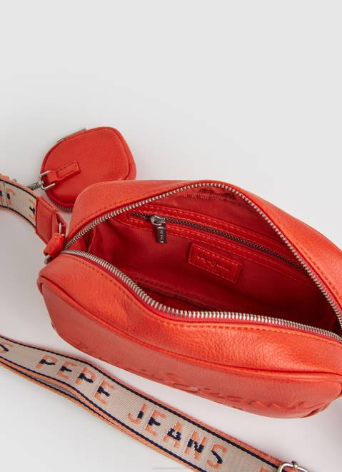 Pepe Jeans Embossed Logo Maxi Crossbody Bag Women Peach Z22X715