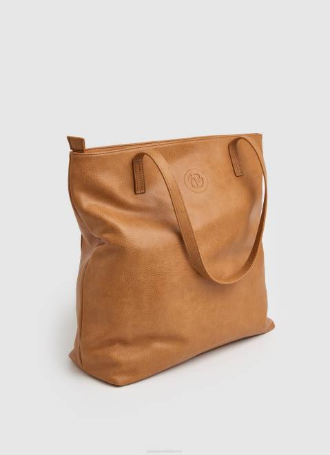 Pepe Jeans Embossed Logo Tote Bag Women Camel Z22X710