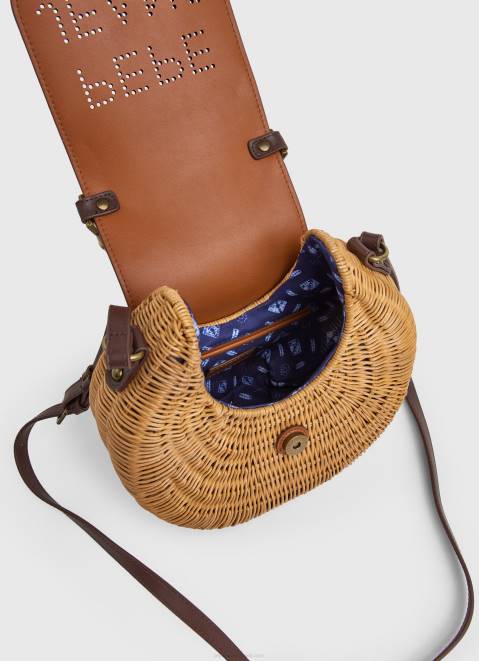 Pepe Jeans Handmade Wicker Handbag Women Tobacco Z22X716