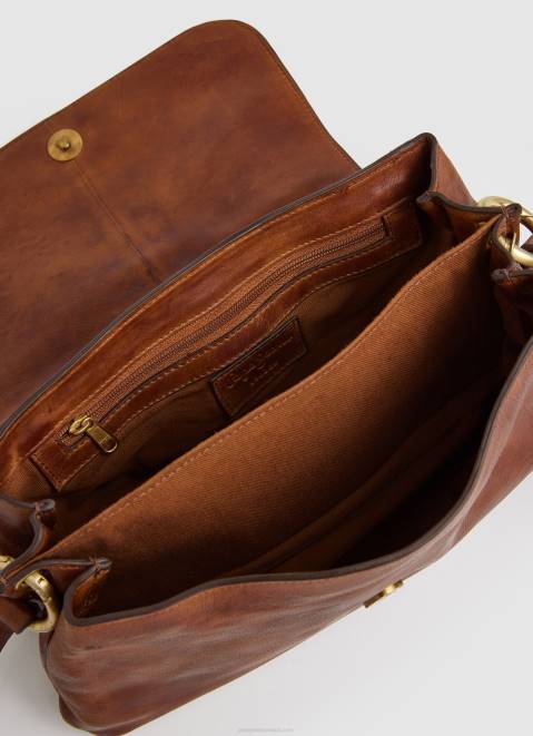 Pepe Jeans Leather Shoulder Bag Women Tobacco Z22X746