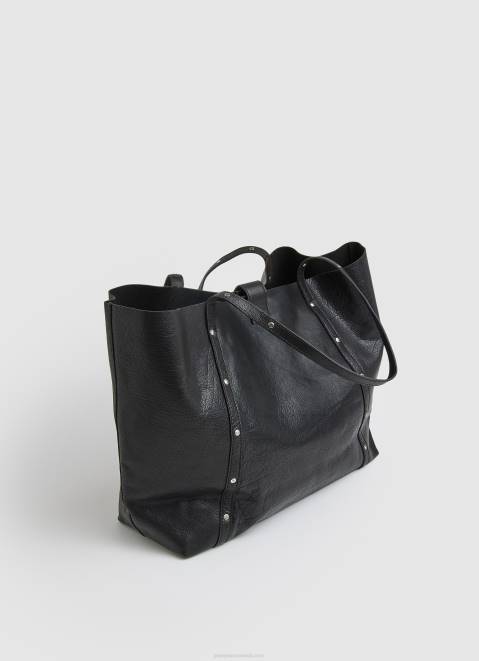 Pepe Jeans Leather Tote Bag Women Black Z22X747